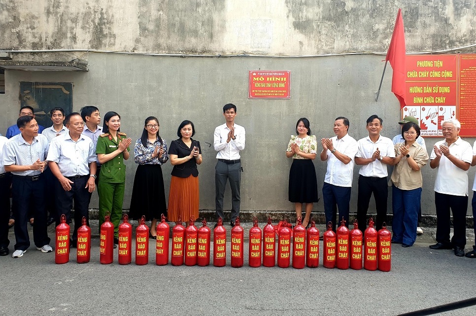 Ra mắt mô hình điểm “Kẻng báo cháy cộng đồng” tại phường Nghĩa Xá (Lê Chân)